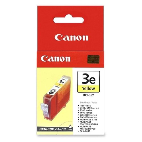 CANON BCI-3EY BJC-3000/i550/850/S400 SARI KARTUŞ ORJİNAL 380 SYF