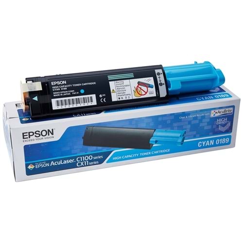 EPSON C13S050189 ACULASER C1100 MAVİ TONER ORJİNAL 4.000 SAYFA