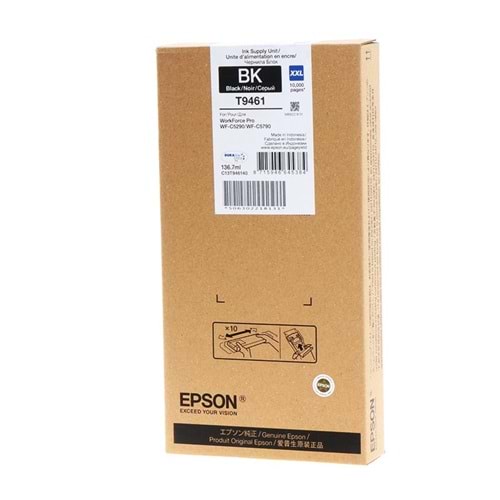 EPSON T9461 WF-C5790 XXL SİYAH KARTUŞ ORJİNAL 10.000 SAYFA C13T946140