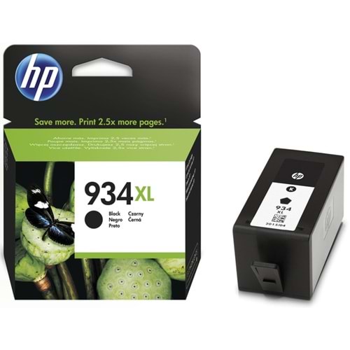 HP C2P23AE 934XL 6230/6830 SİYAH MÜREKKEP KARTUŞ ORJİNAL 1.000 SAYFA