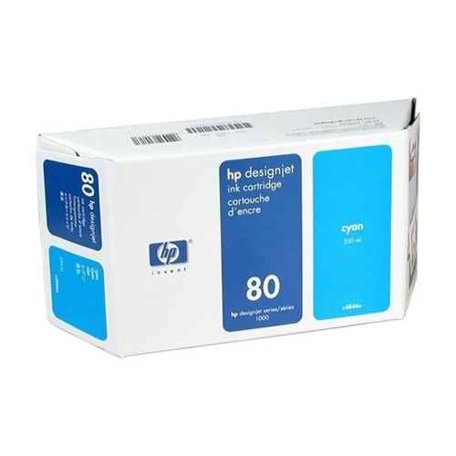 HP C4846A (80) 1050/1060 MAVİ KARTUŞ ORJİNAL 350 ML.