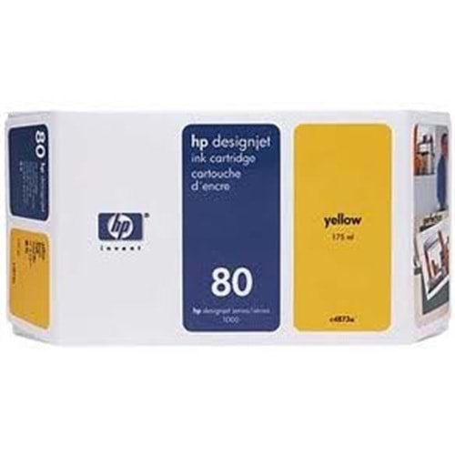 HP C4848A (80) 1050/1060 SARI KARTUŞ ORJİNAL 350 ML.