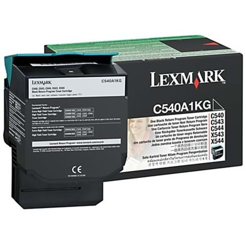 LEXMARK C540A1KG C-X 540/543/544/546 SİYAH TONER ORJİNAL 1.000 SY