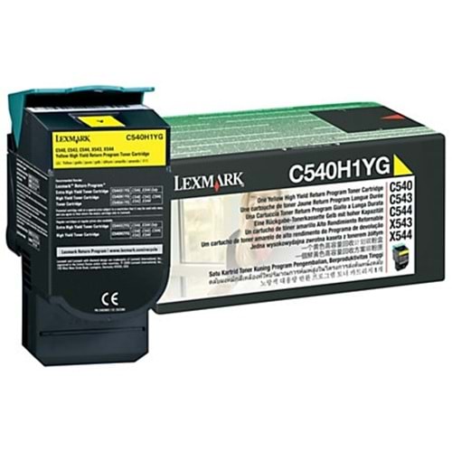 LEXMARK C540H1YG C-X 540/543/544/546 SARI TONER ORJİNAL 2.000 SAYFA