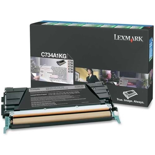 LEXMARK C734A1KG C734/736 X734/736/738 SİYAH TONER ORJİNAL 8.000 SAYFA