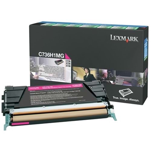 LEXMARK C736H1MG C-X 736/738 YÜK.KAP.KIRMIZI TONER ORJİNAL 10.000 SAYFA