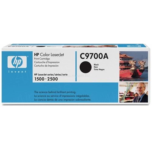 HP C9700A (121A) 1500/2500 SİYAH TONER ORJİNAL 4.000 SAYFA