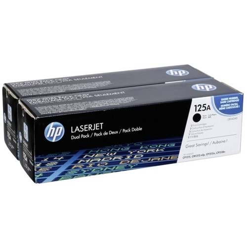 HP CB540AD (125A) CP1215/1515/1312 SİYAH 2 Lİ TONER ORJİNAL 2.200 SAYFA