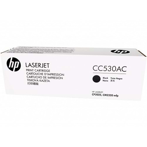 HP CC530AC (304A) CP2025/CM2320 SİYAH TONER ORJİNAL 3.500 SAYFA