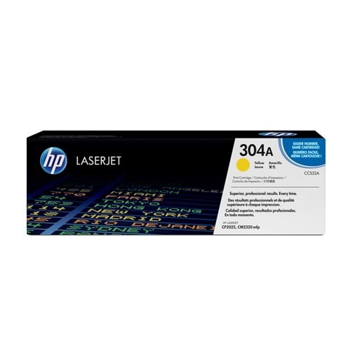 HP CC532A (304A) CP2025/CM2320 SARI TONER ORJİNAL 2.800 SAYFA