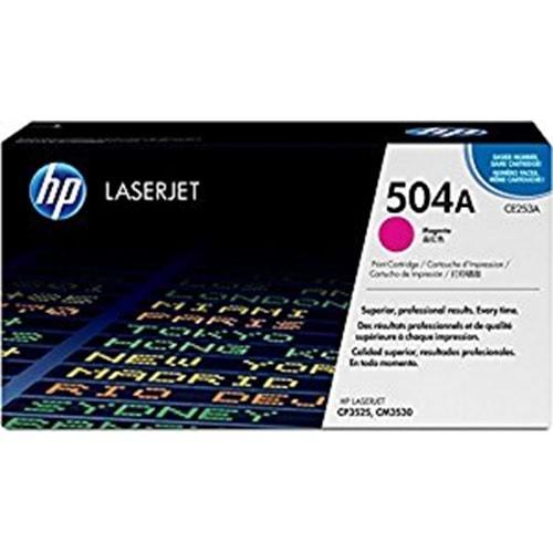 HP CE253A (504A) CP3525/CM3530 KIRMIZI TONER ORJİNAL 7.000 SAYFA