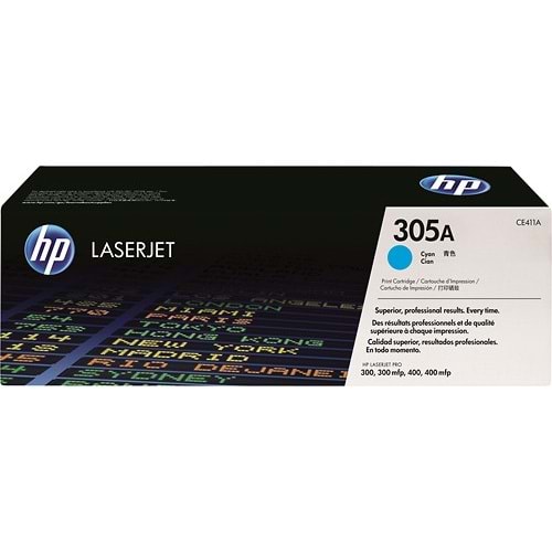 HP CE411A (305A) PRO 300 M375/475/451 MAVİ TONER ORJİNAL 2.600 SAYFA