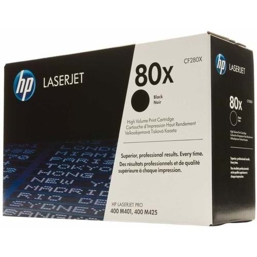 HP CF280X (80X) PRO 400/M425/401 SİYAH TONER ORJİNAL 6.900 SAYFA