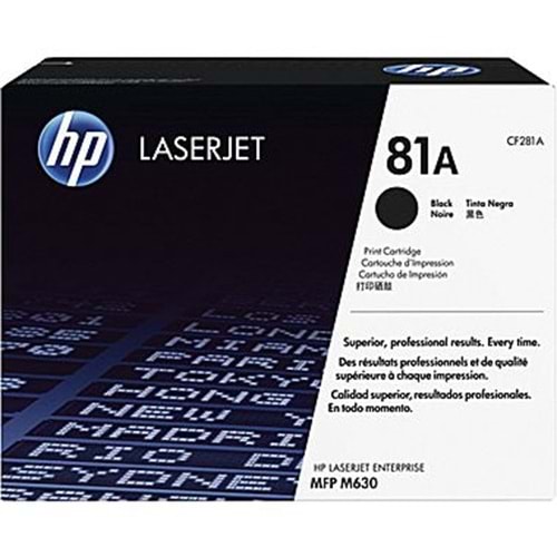 HP CF281A (81A) M604/605/606/630 SİYAH TONER ORJİNAL 10.000 SAYFA