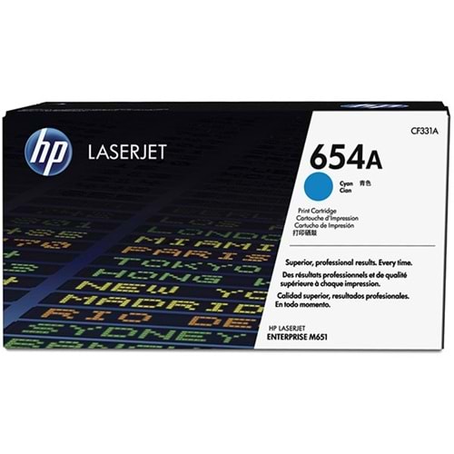 HP CF331A (654A) M651 MAVİ TONER ORJİNAL 15.000 SAYFA