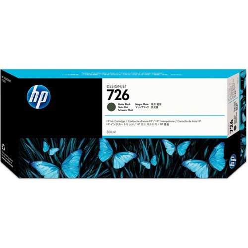 HP CH575A (726) T795/1200/1300/2300 MAT SİYAH KARTUŞ ORJ 300 ML
