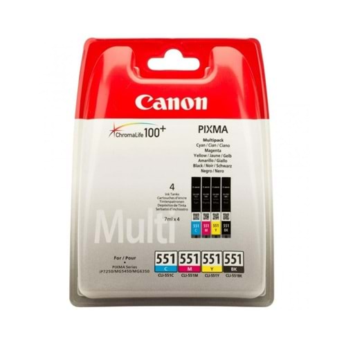 CANON CLI-551C/M/Y/BK MÜREKKEP KARTUŞ AVANTAJ PAKET ORJİNAL