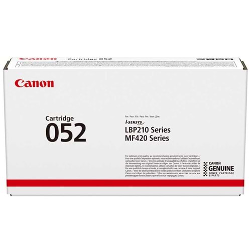 CANON CRG-052 LBP-210/212/214/215/MF420/426/428 SİYAH TONER ORJİNAL 3.100 SAYFA 2199C002AA