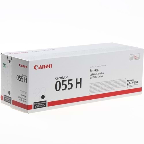 CANON CRG-055HBK LBP660/663/MF740/742 SİYAH TONER ORJİNAL 7.600 SAYFA 3020C002