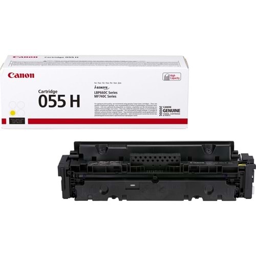 CANON CRG-055HY LBP660/663/MF740/742 SARI TONER ORJİNAL 5.900 SAYFA 3017C002