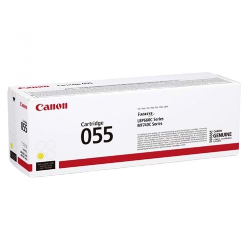 CANON CRG-055Y LBP660/663/MF740/742 SARI TONER ORJİNAL 2.100 SAYFA 3013C002
