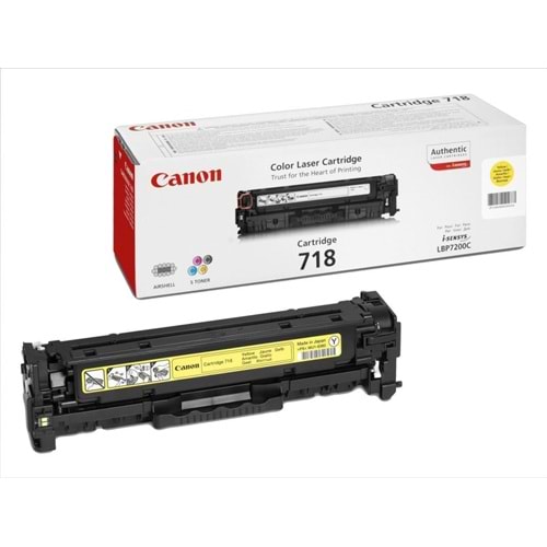 CANON CRG-718Y 7200/8830/8850 SARI TONER ORİJİNAL 2.900 SAYFA