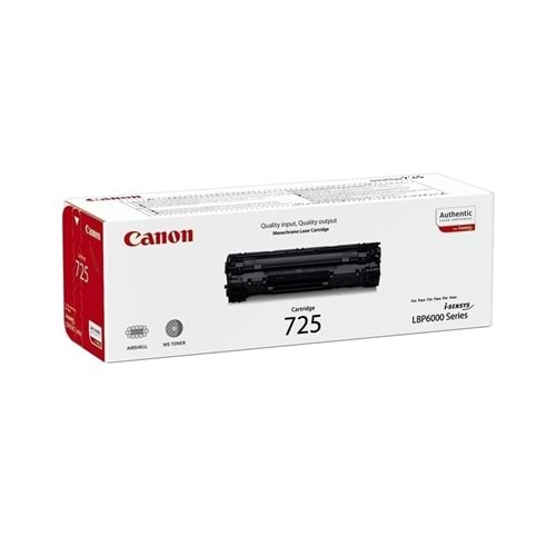 CANON CRG-725 6000/6020/6030 MF3010 SİYAH TONER ORJİNAL 1.600 SAYFA 3484B002