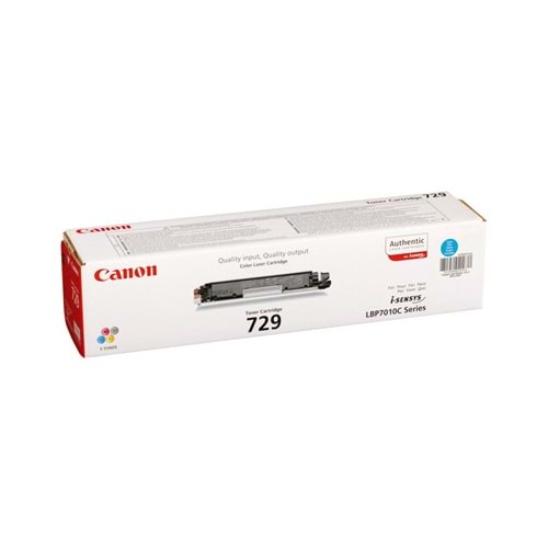 CANON CRG-729C LBP7010C/7018C MAVİ TONER ORJİNAL 1.000 SAYFA