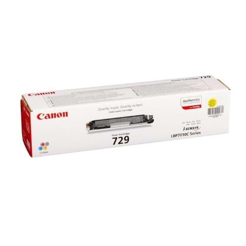 CANON CRG-729Y LBP7010C/7018C SARI TONER ORJİNAL 1.000 SAYFA