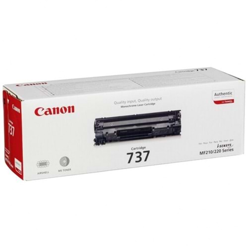 CANON CRG-737BK I-SENSYS MF211/MF212W SİYAH TONER ORJİNAL 2.400 SAYFA