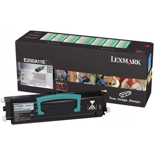 LEXMARK E250A11E E250/E350 SİYAH TONER ORJİNAL 3.500 SAYFA