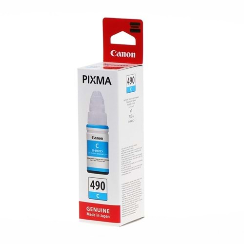 CANON GI-490C PIXMA G1400/G2400/G3400/4400 MAVİ KARTUŞ ORJİNAL 70 ML 0664C001