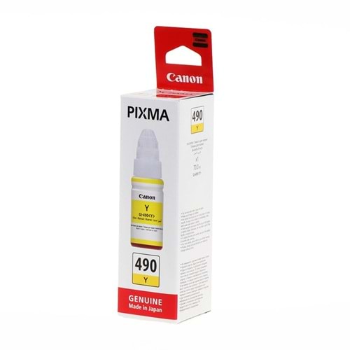 CANON GI-490Y PIXMA G1400/G2400/G3400/4400 SARI KARTUŞ ORJİNAL 70 ML 0666C001
