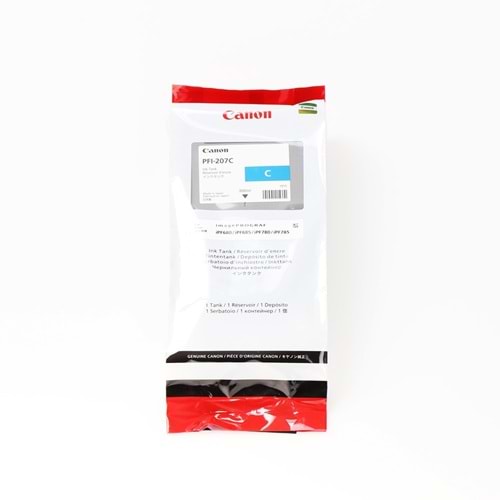 CANON PFI-207C IPF 680/IPF 685/IPF 780/IPF 785 MAVİ KARTUŞ ORJİNAL 300 ML. 8790B001