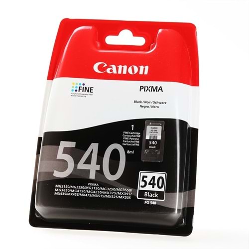 CANON PG-540 MG2150/3150/MX375 SİYAH KARTUŞ ORJİNAL 180 SAYFA 5225B005