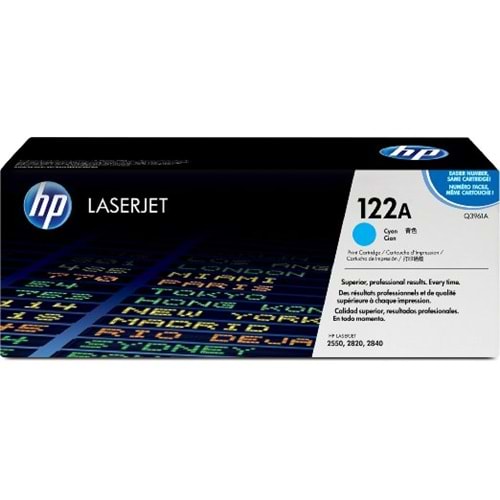 HP Q3961A (122A) 2550/2820/2840/3000 MAVİ TONER ORJİNAL 4.000 SAYFA