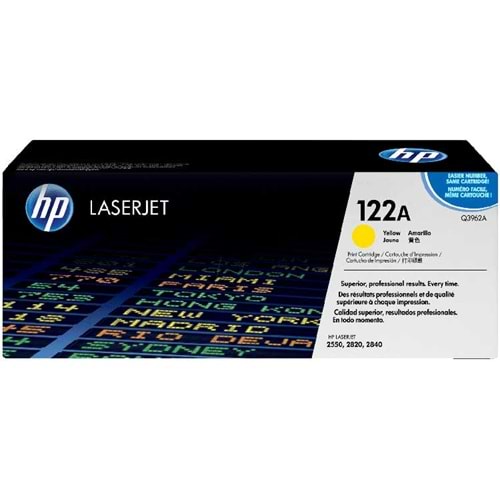 HP Q3962A (122A) 2550/2820/2840/3000 SARI TONER ORJİNAL 4.000 SAYFA