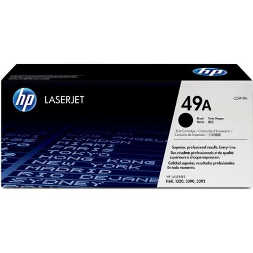 HP Q5949A (49A) 1160/1320/3390/3392 SİYAH TONER ORJİNAL 2.500 SAYFA
