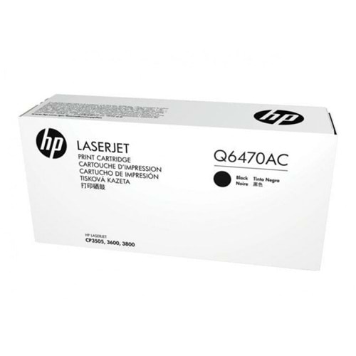 HP Q6470AC (501A) 3600/3800 SİYAH TONER ORJİNAL6.000 SAYFA