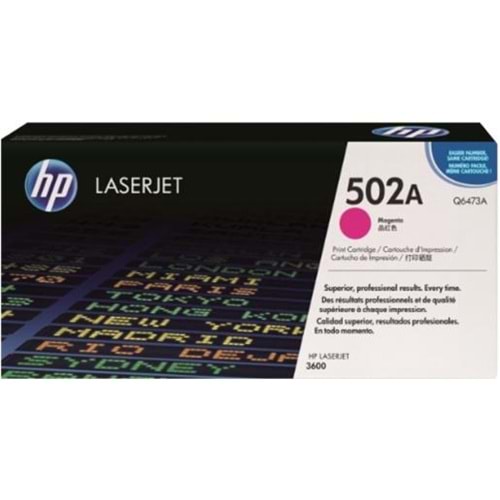 HP Q6473A (502A) 3600/3800 KIRMIZI TONER ORJİNAL 4.000 SAYFA