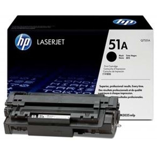 HP Q7551A (51A) P3005/M3035/M3037 SİYAH TONER ORJİNAL 6.500 SAYFA