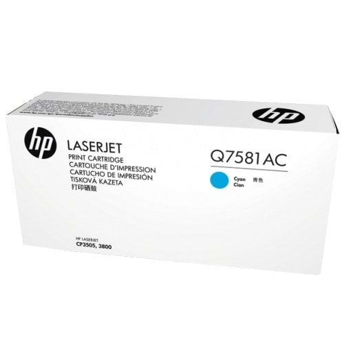 HP Q7581AC (503A) 3800 MAVİ TONER ORJİNAL 6.000 SAYFA
