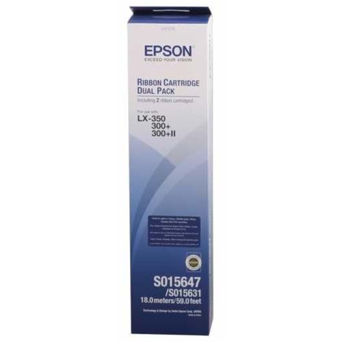 EPSON C13S015647BA FX-870/LX-300/400/850 İKİLİ PAKET ŞERİT ORJİNAL