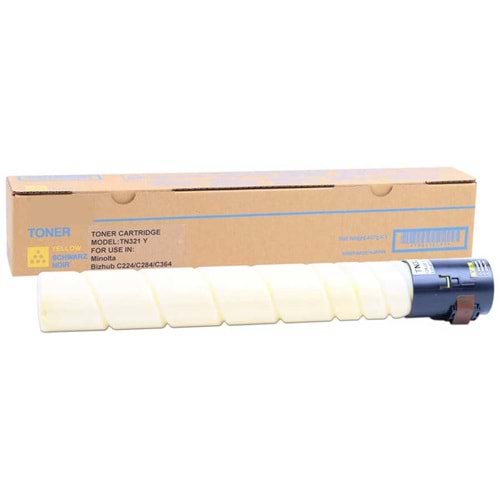KONICA MINOLTA TN-321Y C224/284/364 SARI TONER MUADİL 25.000 SAYFA A33K250