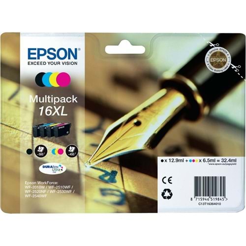 EPSON T16364022 WF2010-2520-2540 (16XL) 4 LÜ SET AVANTAJ PAKETİ