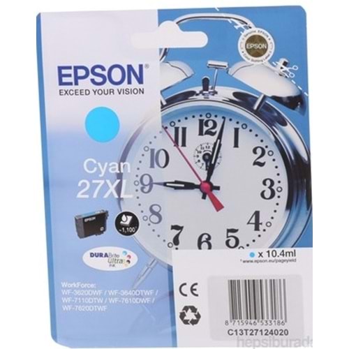 EPSON T2711 (27) WF-7610/7110/3620 MAVİ KARTUŞ ORJİNAL
