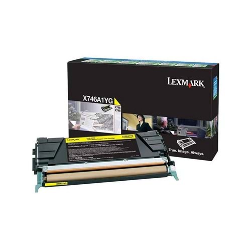 LEXMARK X746A1YG X746/X748 SARI TONER ORJİNAL 7.000 SAYFA