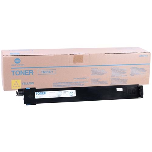 KONICA MINOLTA TN-214Y BIZHUB C-200/203/253 SARI TONER ORJİNAL 18.500 SAYFA A0D7254