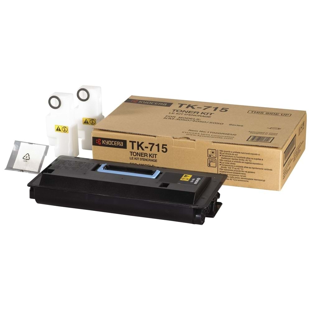 KYOCERA TK-715 KM3050/4050 SİYAH TONER ORJİNAL 34.000 SAYFA 1T02GR0EU0