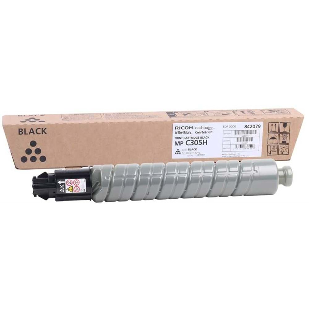 RICOH MP-C305K SİYAH TONER ORJİNAL 12.000 SAYFA 841621/842119/842079